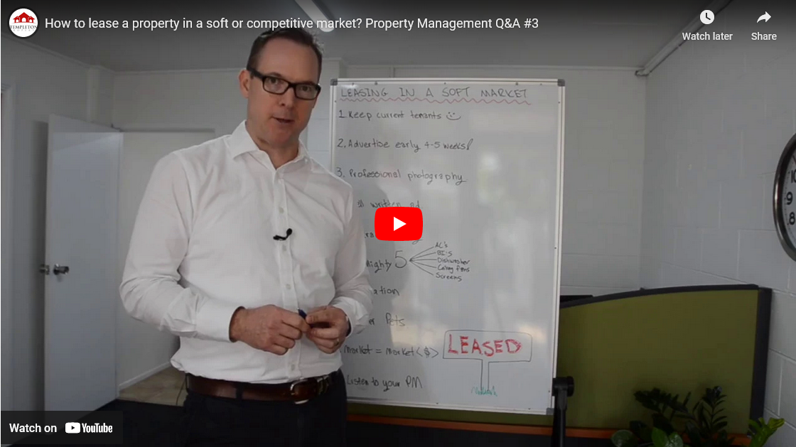 YouTube screenshot - How to lease a property in a soft of competitive market? Property Management Q&A #3