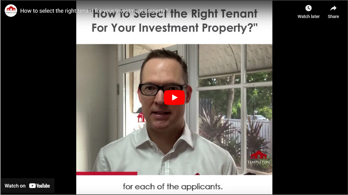 YouTube Screenshot - How to select the right tenant for your investment property?