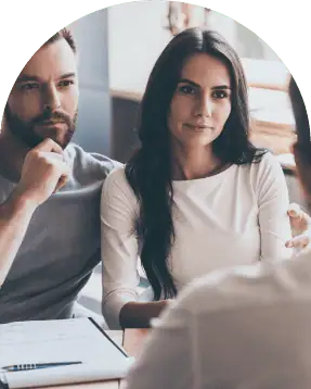 clients in a meeting with Templeton Property