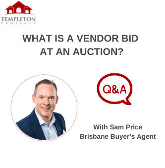 What is a vendor bid at an auction?