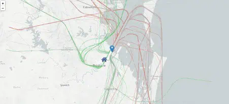 flight paths over brisbane properties