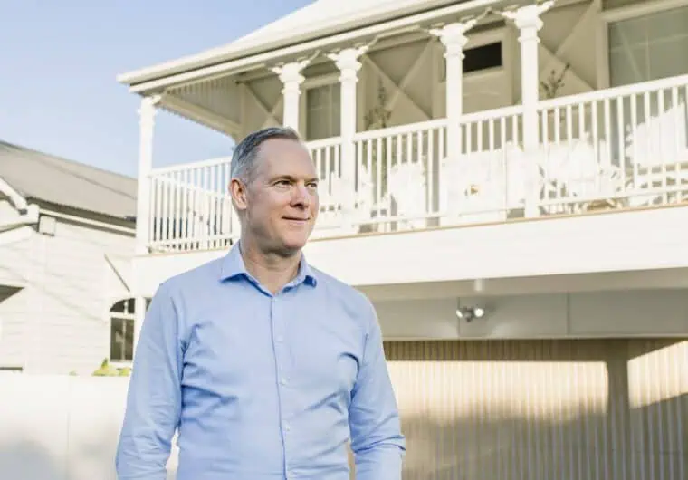 Sam Price of Templeton Property in front of a Queensland home