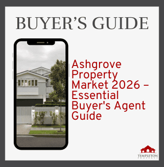 Buyer's Guide Ashgrove property market 2026 thumbnail featuring aerial view and local expert insights
